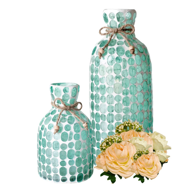 Assorted Turquoise Mosaic Jar, INDIVIDUALLY SOLD
