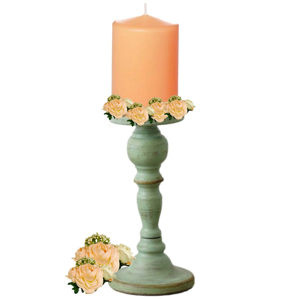 Turquoise Pillar Candle Holder