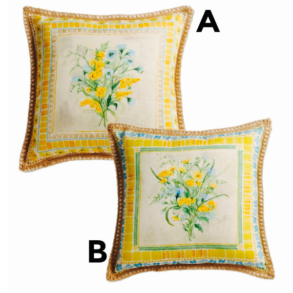 Assorted Tile Bouquet Pillow, INDIVIDUALLY SOLD