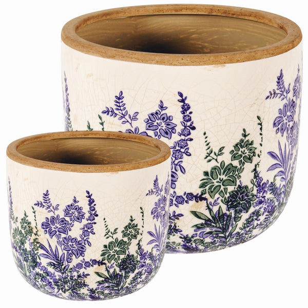 Assorted Blue Flower Planter, INDIVIDUALLY SOLD