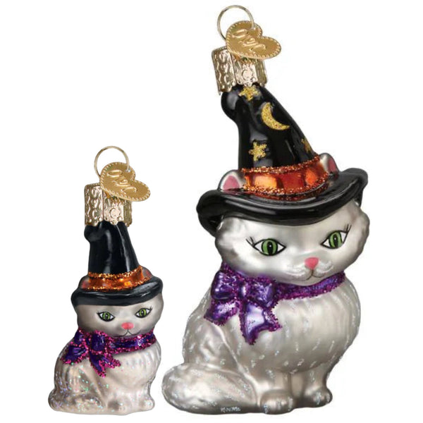 Assorted Glass Witch Kitty Ornament, INDIVIDUALLY SOLD
