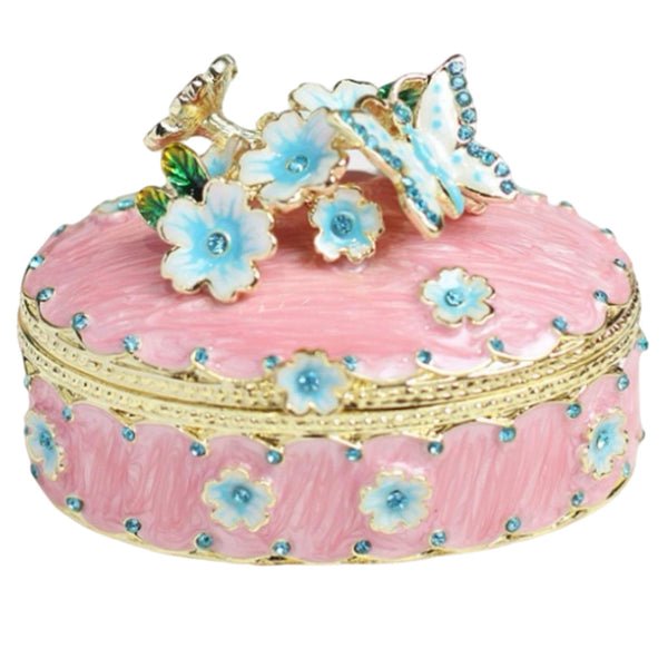 Assorted Enamel Floral Trinket Box, INDIVIDUALLY SOLD