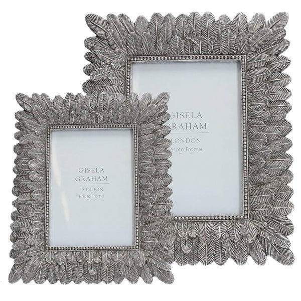 Assorted Silver Feather Photo Frame, INDIVIDUALLY SOLD