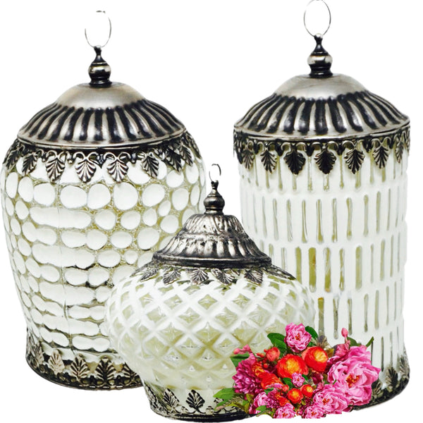 Assorted Glass LED Lantern, INDIVIDUALLY SOLD