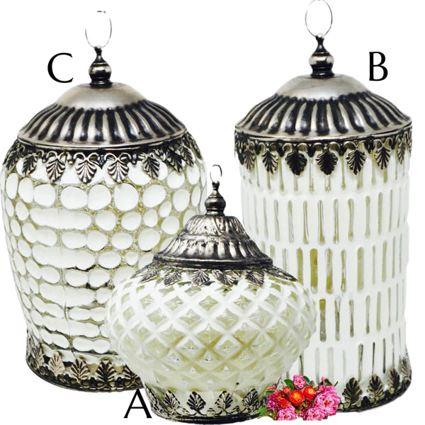Assorted Glass LED Lantern, INDIVIDUALLY SOLD
