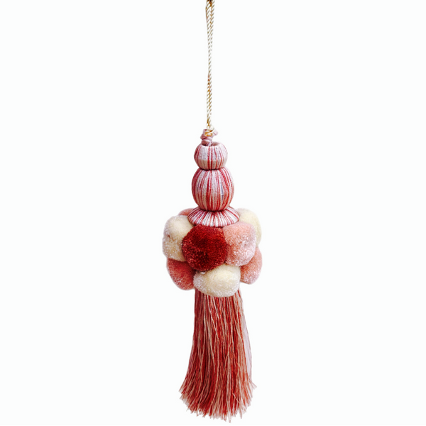 Pink Pom Pom Tassel