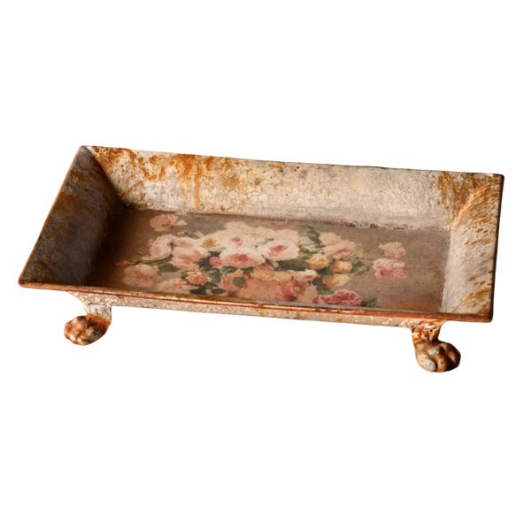 Antiqued Rose Rectangular Tray
