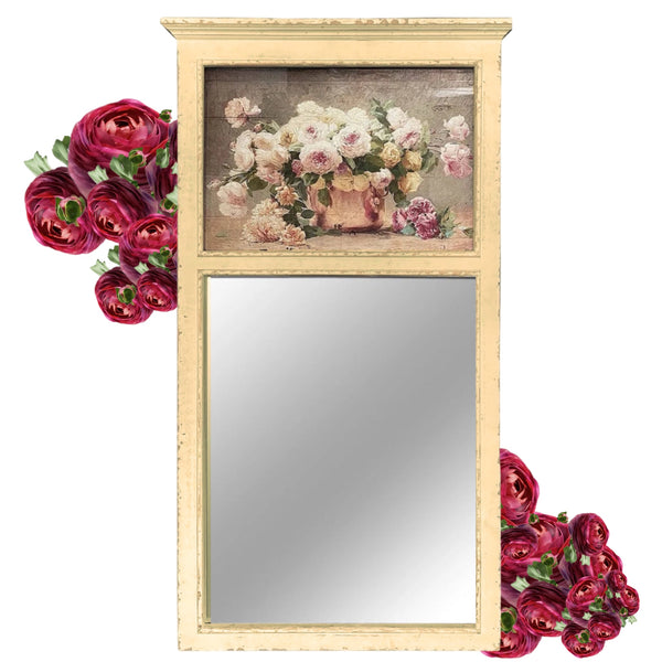 Beige Trumeau Wall Mirror