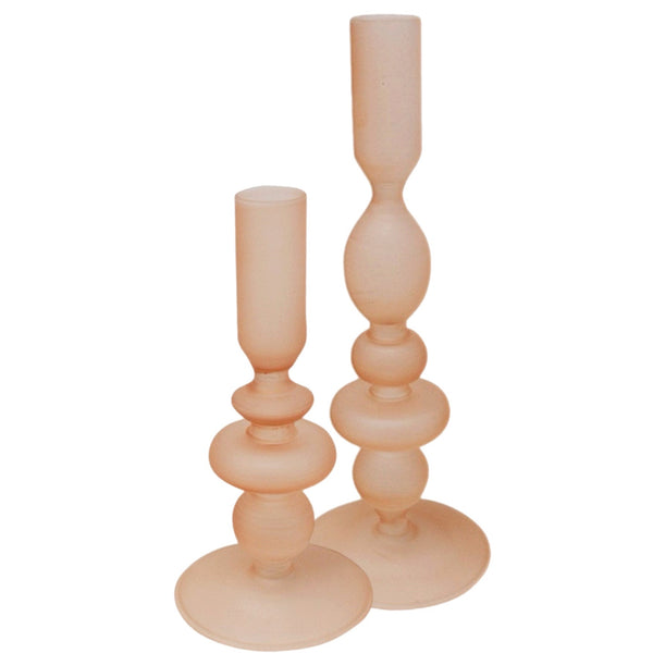 Assorted Nude Frosted Taper Candle Holder, INDIVIDUALLY SOLD