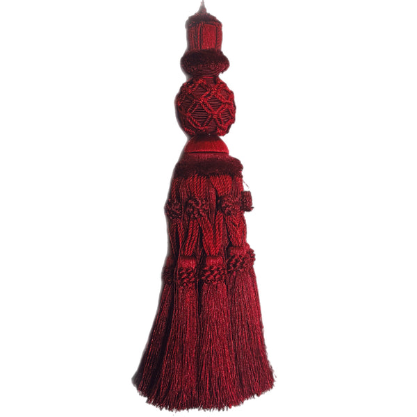Large Burgundy Braided Tassel