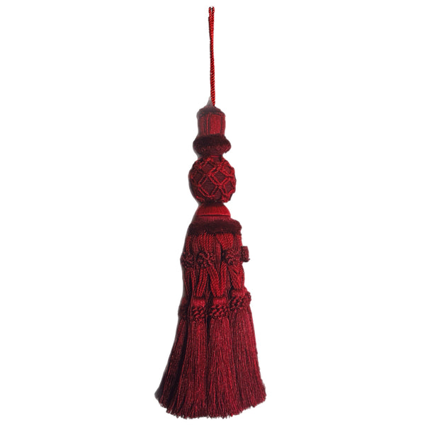 Large Burgundy Braided Tassel