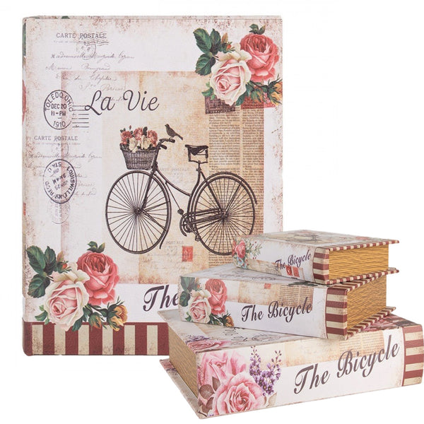 Assorted Parisian Bicycle Book Box, INDIVIDUALLY SOLD