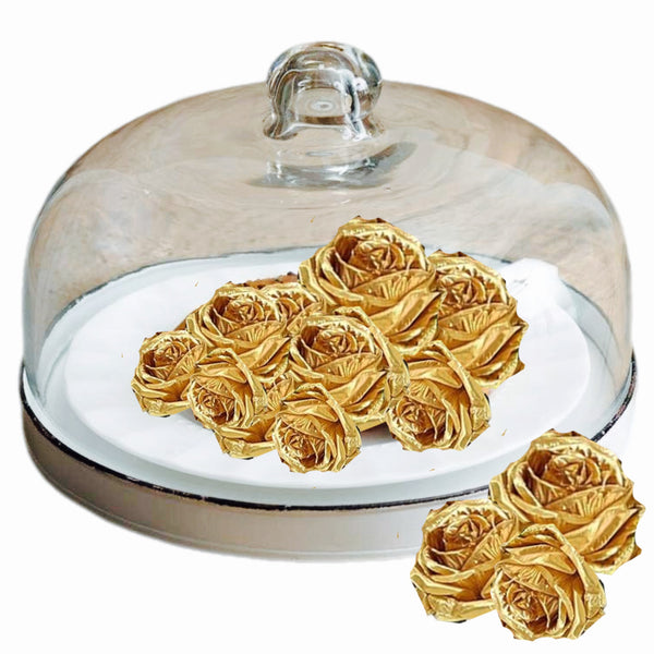 White Cake Plate With Dome