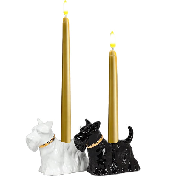 Assorted Scottie Dog Taper Candle Holder, INDIVIDUALLY SOLD