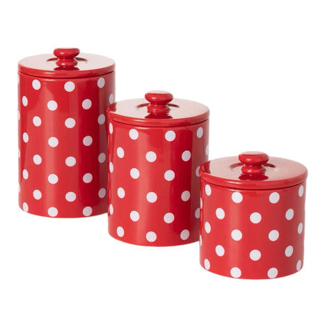 Assorted Polka Dot Canister, INDIVIDUALLY SOLD