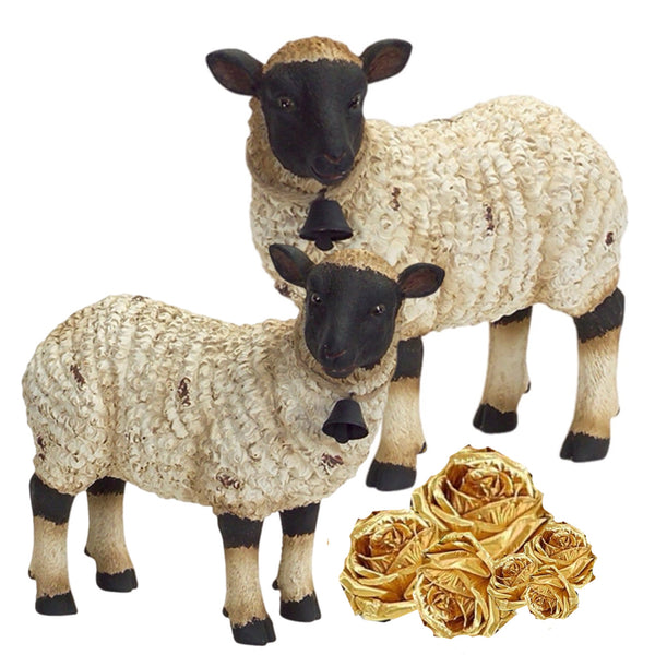 Assorted Sheep With Bell Figurine, INDIVDIUALLY SOLD