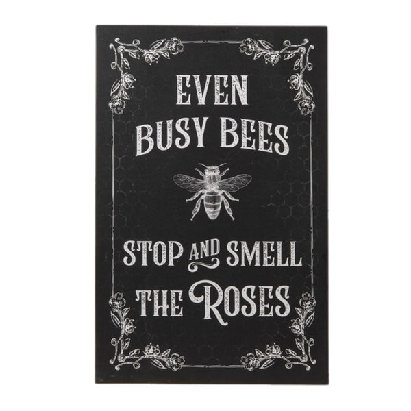 Assorted Black Bee Saying Sign, INDIVIDUALLY SOLD