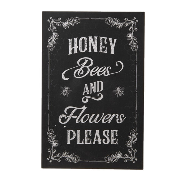 Assorted Black Bee Saying Sign, INDIVIDUALLY SOLD