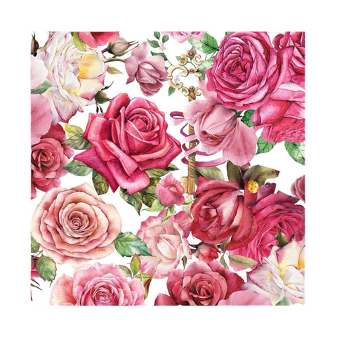 Luncheon Napkin: Royal Rose