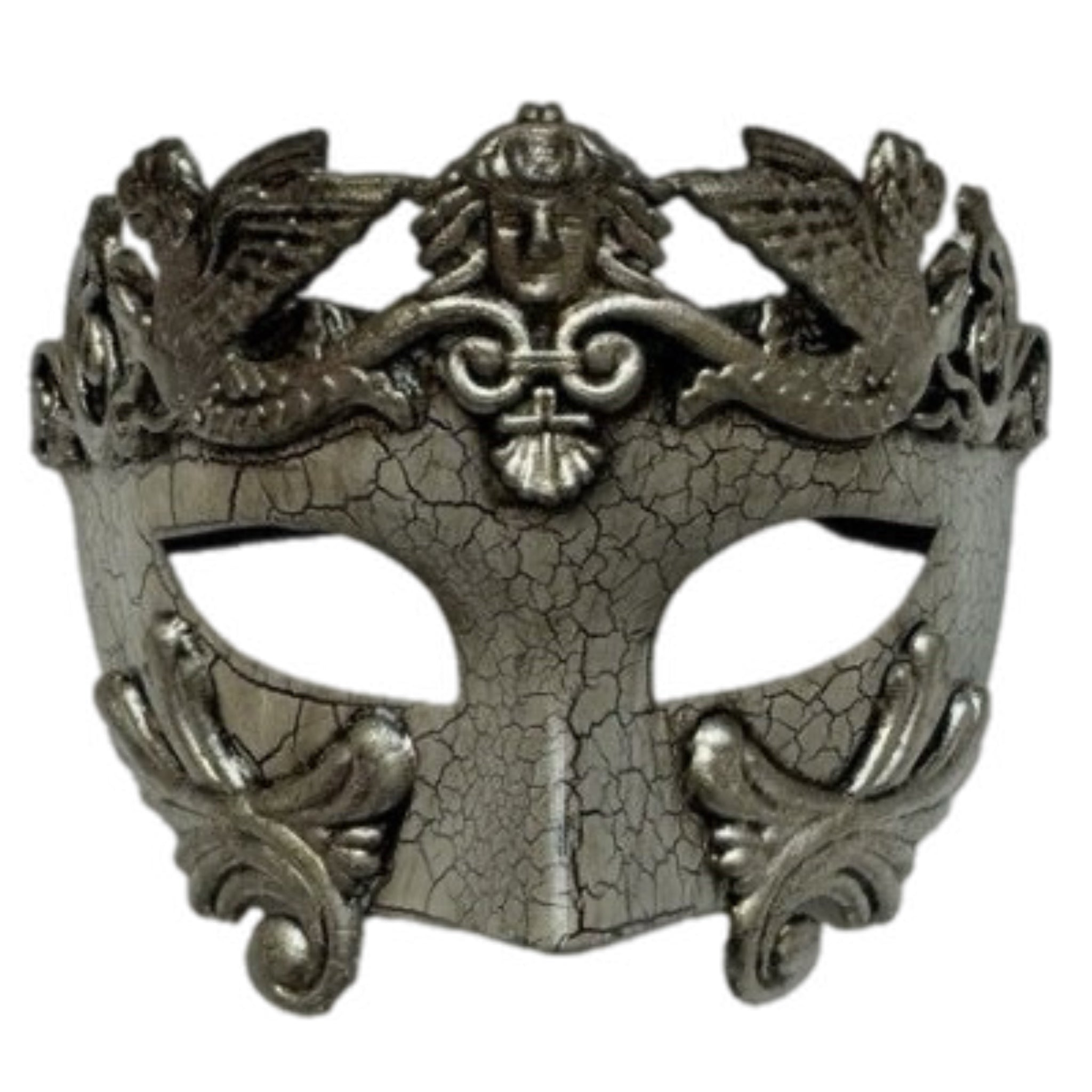 Silver Guardian Crest Venetian Mask