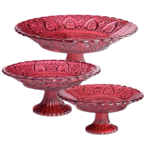 Assorted Red Cake Plate, INDIVIDUALLY SOLD