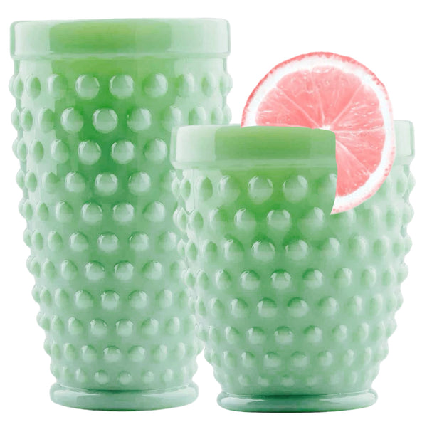 Assorted Jadeite Style Tumbler Glass, INDIVIDUALLY SOLD