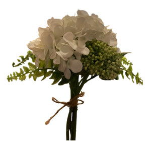 12" White Hydrangea Bouquet
