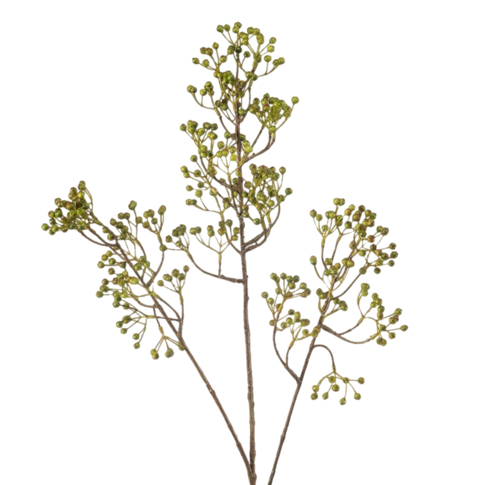 18" Green Berry Stem