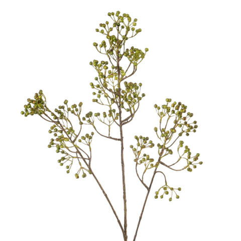18" Green Berry Stem