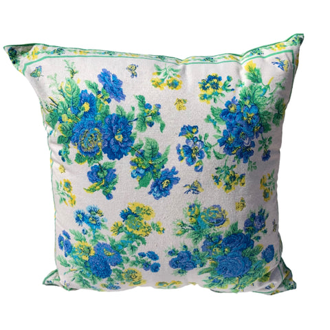 Blue Artist's Garden Pillow