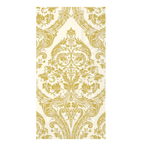 Hostess Napkin: Cream And Gold Filigree