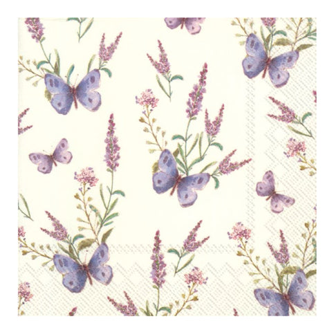 Luncheon Napkin: Purple Butterflies