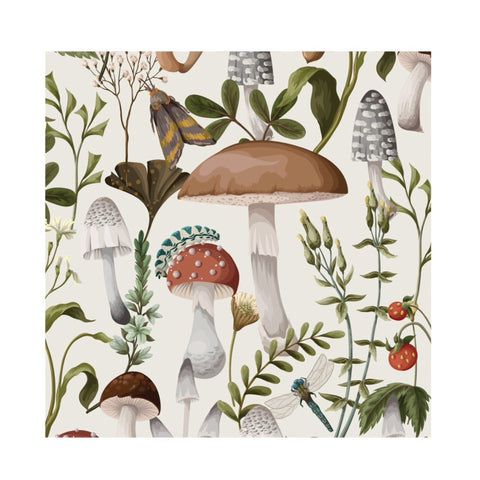 Cocktail Napkin: Mushrooms