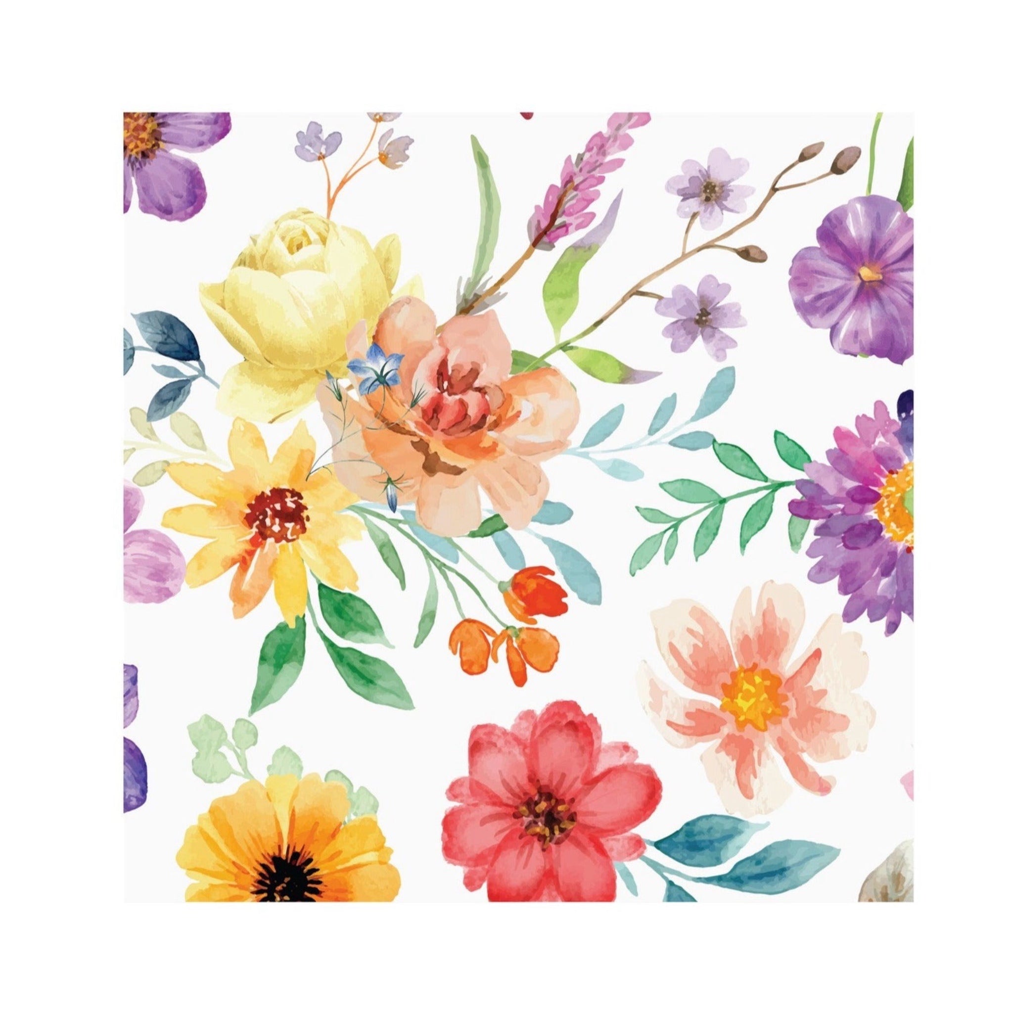 Cocktail Napkin: Multiple Florals