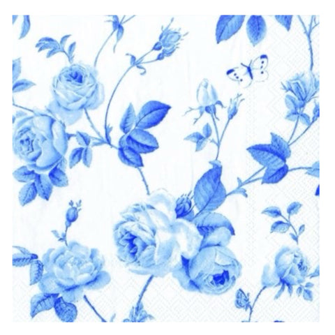 Luncheon Napkin: Blue Rose