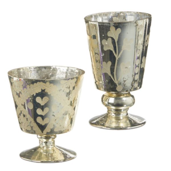 Assorted Silver Leaf Footed Bub Vase, INDIVIDUALLY SOLD