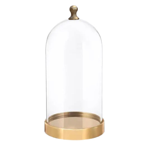 14.5" Cloche With Gold Base