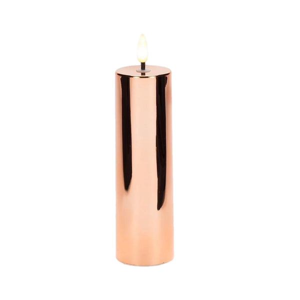 Assorted Amber Pillar Flameless Candle, INDIVIDUALLY SOLD