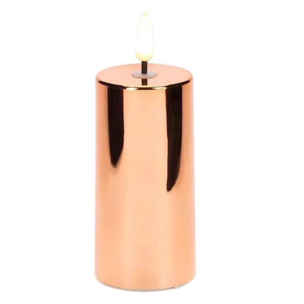Assorted Amber Pillar Flameless Candle, INDIVIDUALLY SOLD