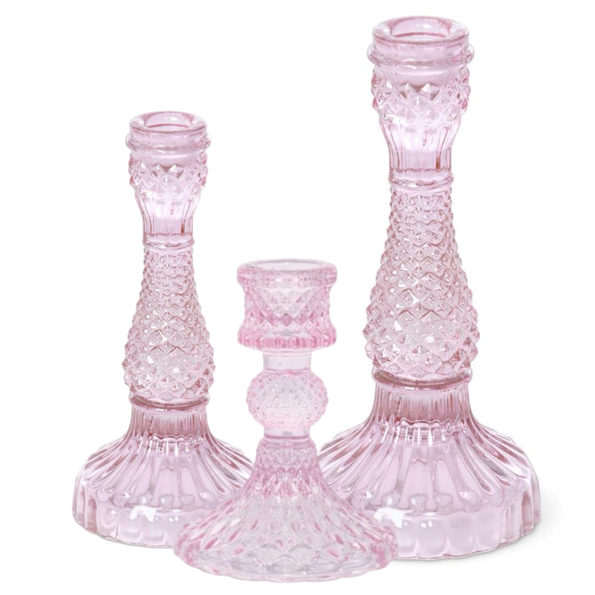 Assorted Glass Taper Candle Holder, INDIVIDUALLY SOLD