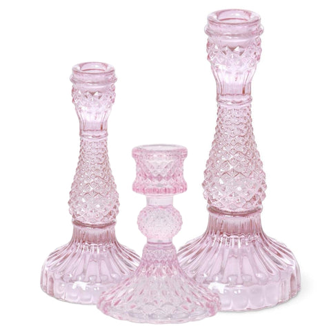 Assorted Glass Taper Candle Holder, INDIVIDUALLY SOLD