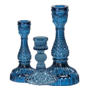 Assorted Glass Taper Candle Holder, INDIVIDUALLY SOLD