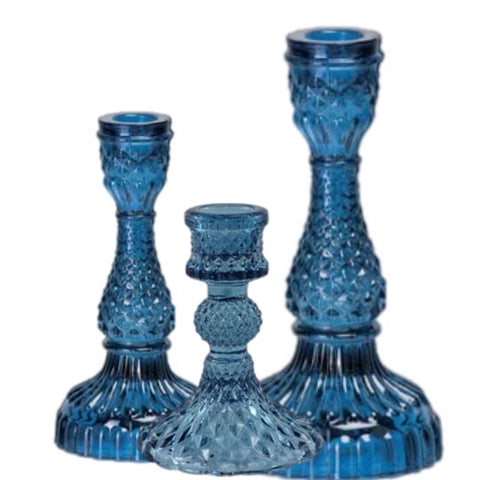 Assorted Glass Taper Candle Holder, INDIVIDUALLY SOLD