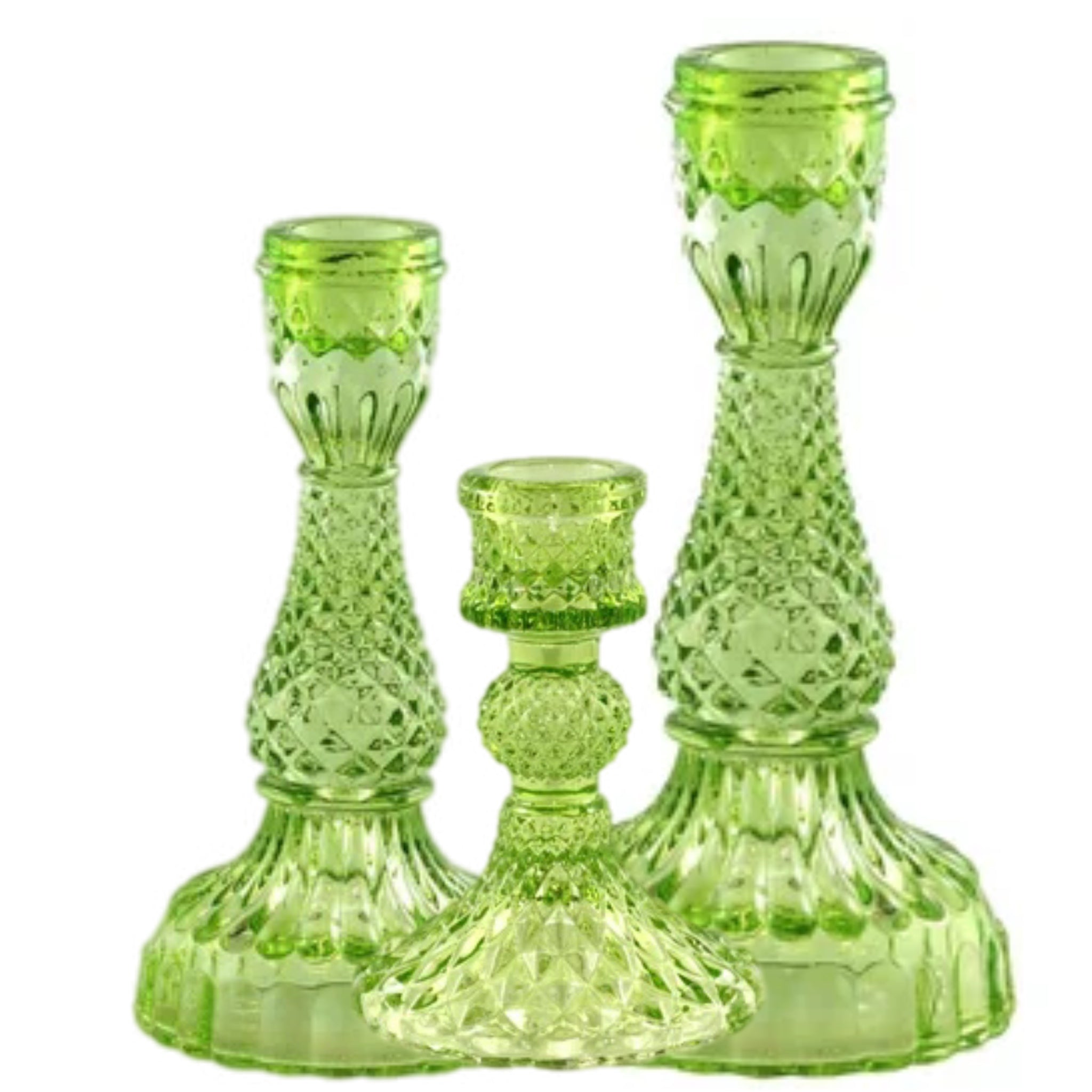 Assorted Glass Taper Candle Holder, INDIVIDUALLY SOLD