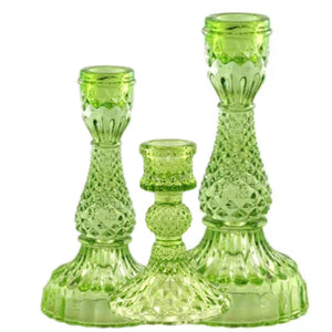 Assorted Glass Taper Candle Holder, INDIVIDUALLY SOLD