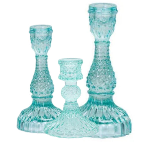 Assorted Glass Taper Candle Holder, INDIVIDUALLY SOLD
