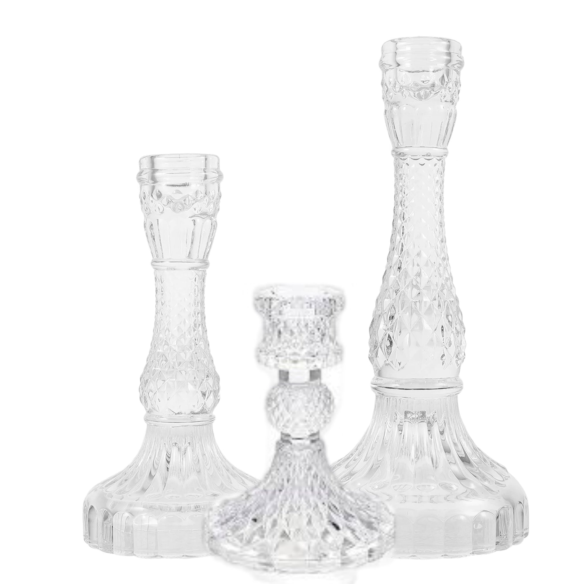 Assorted Glass Taper Candle Holder, INDIVIDUALLY SOLD