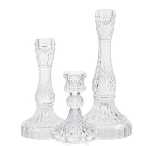 Assorted Glass Taper Candle Holder, INDIVIDUALLY SOLD