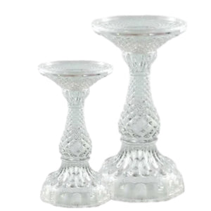 Assorted Glass Pillar Candle Holder, INDIVIDUALLY SOLD
