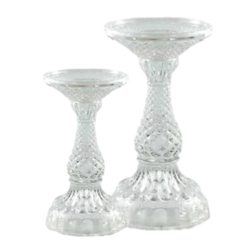 Assorted Glass Pillar Candle Holder, INDIVIDUALLY SOLD